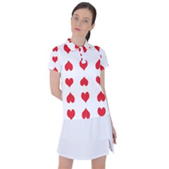 Heart Red Love Valentines Day Women s Polo T-shirt