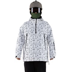 Music Notes Background Wallpaper Men s Ski And Snowboard Waterproof Breathable Jacket by Bajindul