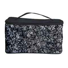 Black And White Abstract Expressive Print Cosmetic Storage Case by dflcprintsclothing