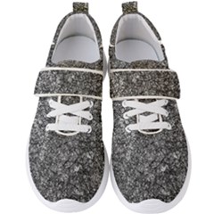Black And White Abstract Expressive Print Men s Velcro Strap Shoes by dflcprintsclothing