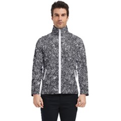 Black And White Abstract Expressive Print Men s Bomber Jacket
