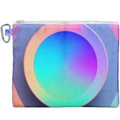 Circle Colorful Rainbow Spectrum Button Gradient Canvas Cosmetic Bag (xxxl)