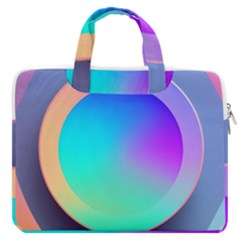 Circle Colorful Rainbow Spectrum Button Gradient Macbook Pro 15  Double Pocket Laptop Bag 