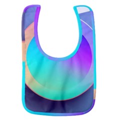 Circle Colorful Rainbow Spectrum Button Gradient Baby Bib by Maspions