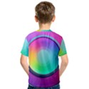 Circle Colorful Rainbow Spectrum Button Gradient Psychedelic Art Kids  Sport Mesh T-Shirt View2