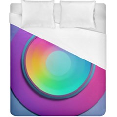 Circle Colorful Rainbow Spectrum Button Gradient Psychedelic Art Duvet Cover (california King Size)