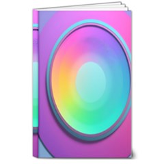 Circle Colorful Rainbow Spectrum Button Gradient Psychedelic Art 8  X 10  Hardcover Notebook