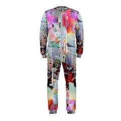 Digital Computer Technology Office Information Modern Media Web Connection Art Creatively Colorful C Onepiece Jumpsuit (kids)