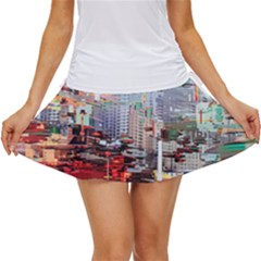 Digital Computer Technology Office Information Modern Media Web Connection Art Creatively Colorful C Women s Skort