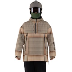 Wooden Wickerwork Texture Square Pattern Men s Ski And Snowboard Waterproof Breathable Jacket