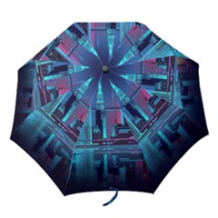 Digital Art Artwork Illustration Vector Buiding City Folding Umbrellas