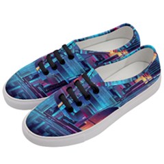 Digital Art Artwork Illustration Vector Buiding City Women s Classic Low Top Sneakers