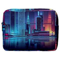 Digital Art Artwork Illustration Vector Buiding City Make Up Pouch (Large)