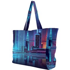 Digital Art Artwork Illustration Vector Buiding City Simple Shoulder Bag