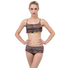 Old Port Of Maasslui Netherlands Layered Top Bikini Set