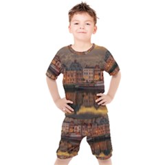 Old Port Of Maasslui Netherlands Kids  T-shirt And Shorts Set by Maspions