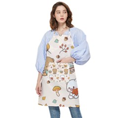 Bear Cartoon Background Pattern Seamless Animal Pocket Apron