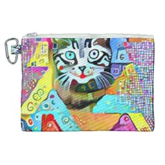 Kitten Cat Pet Animal Adorable Fluffy Cute Kitty Canvas Cosmetic Bag (xl) by Maspions