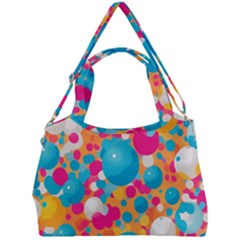 Circles Art Seamless Repeat Bright Colors Colorful Double Compartment Shoulder Bag
