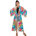 Circles Art Seamless Repeat Bright Colors Colorful Maxi Kimono View1