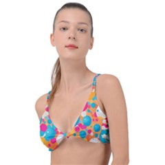 Circles Art Seamless Repeat Bright Colors Colorful Knot Up Bikini Top