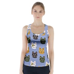 Cat Cat Background Animals Little Cat Pets Kittens Racer Back Sports Top