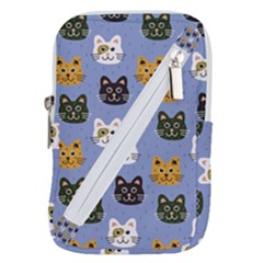 Cat Cat Background Animals Little Cat Pets Kittens Belt Pouch Bag (large) by Maspions