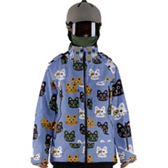 Cat Cat Background Animals Little Cat Pets Kittens Men s Zip Ski And Snowboard Waterproof Breathable Jacket by Maspions