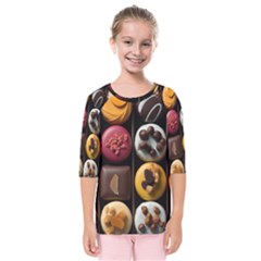 Chocolate Candy Candy Box Gift Cashier Decoration Chocolatier Art Handmade Food Cooking Kids  Quarter Sleeve Raglan T-Shirt