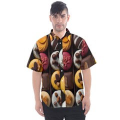 Chocolate Candy Candy Box Gift Cashier Decoration Chocolatier Art Handmade Food Cooking Men s Short Sleeve Shirt