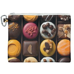 Chocolate Candy Candy Box Gift Cashier Decoration Chocolatier Art Handmade Food Cooking Canvas Cosmetic Bag (XXL)