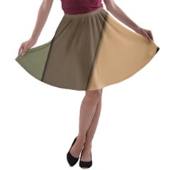 Abstract Texture, Retro Backgrounds A-line Skater Skirt