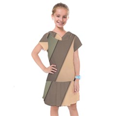 Abstract Texture, Retro Backgrounds Kids  Drop Waist Dress