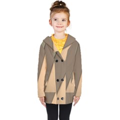 Abstract Texture, Retro Backgrounds Kids  Double Breasted Button Coat
