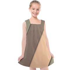 Abstract Texture, Retro Backgrounds Kids  Cross Back Dress