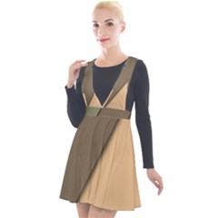 Abstract Texture, Retro Backgrounds Plunge Pinafore Velour Dress