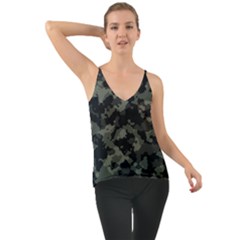 Camouflage, Pattern, Abstract, Background, Texture, Army Chiffon Cami