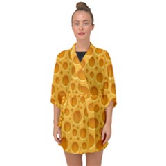 Cheese Texture Food Textures Half Sleeve Chiffon Kimono by nateshop