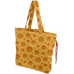 Cheese Texture Food Textures Drawstring Tote Bag by nateshop