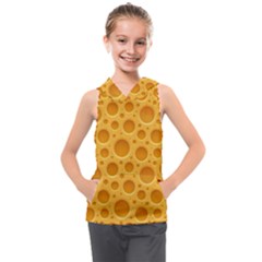 Cheese Texture Food Textures Kids  Sleeveless Hoodie by nateshop