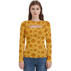 Cheese Texture Food Textures Women s Cut Out Long Sleeve T-shirt by nateshop