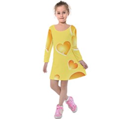 Cheese Texture, Macro, Food Textures, Slices Of Cheese Kids  Long Sleeve Velvet Dress by nateshop