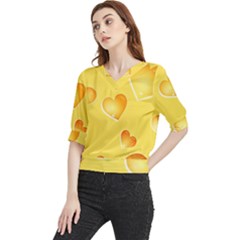 Cheese Texture, Macro, Food Textures, Slices Of Cheese Quarter Sleeve Blouse