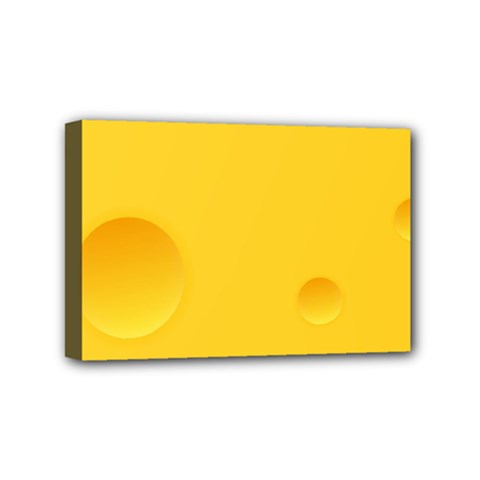 Cheese Texture, Yellow Backgronds, Food Textures, Slices Of Cheese Mini Canvas 6  X 4  (stretched)