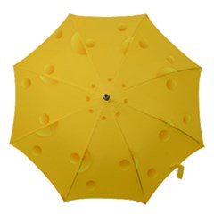 Cheese Texture, Yellow Backgronds, Food Textures, Slices Of Cheese Hook Handle Umbrellas (large) by nateshop