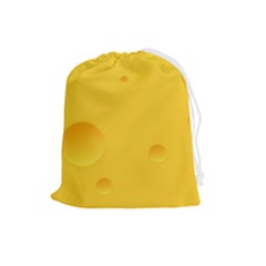 Cheese Texture, Yellow Backgronds, Food Textures, Slices Of Cheese Drawstring Pouch (Large)