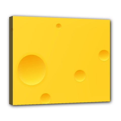 Cheese Texture, Yellow Backgronds, Food Textures, Slices Of Cheese Deluxe Canvas 24  X 20  (stretched) by nateshop