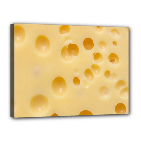 Cheese Texture, Yellow Cheese Background Canvas 16  X 12  (stretched) by nateshop