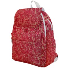 Chinese Hieroglyphs Patterns, Chinese Ornaments, Red Chinese Top Flap Backpack