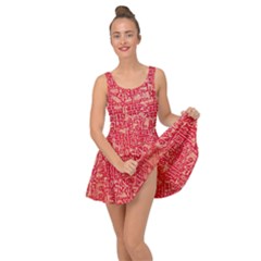 Chinese Hieroglyphs Patterns, Chinese Ornaments, Red Chinese Inside Out Casual Dress by nateshop